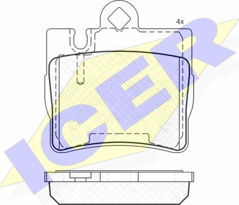 Icer 181390 - Тормозные колодки, дисковые, комплект autospares.lv