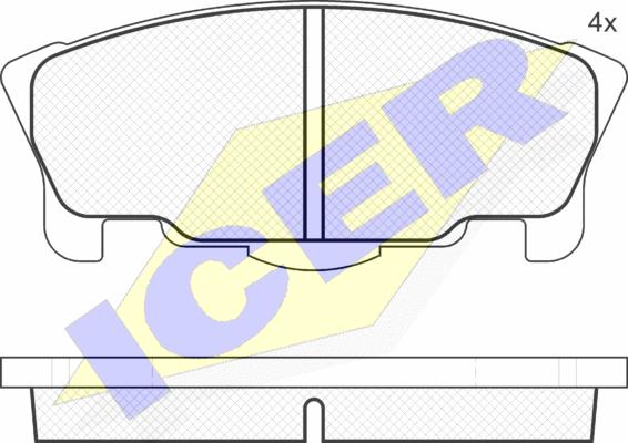 Icer 181341 - Тормозные колодки, дисковые, комплект autospares.lv