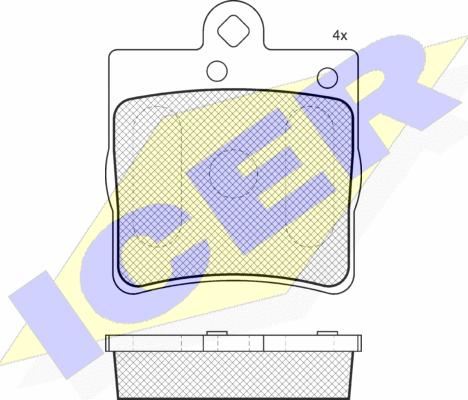 Icer 181311-396 - Тормозные колодки, дисковые, комплект autospares.lv