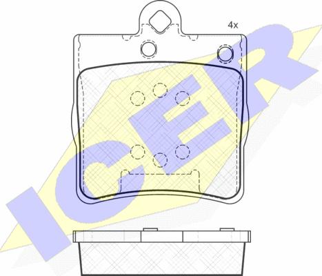 Icer 181311 - Тормозные колодки, дисковые, комплект autospares.lv