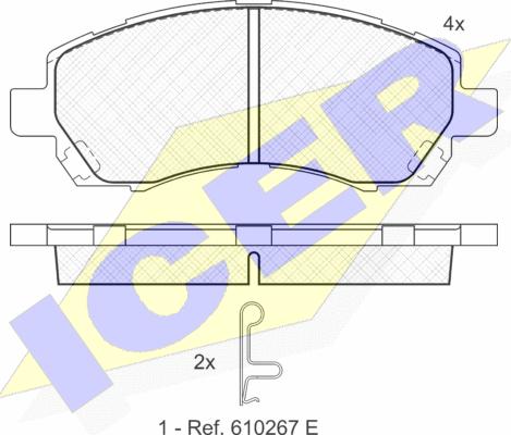 Icer 181318 - Тормозные колодки, дисковые, комплект autospares.lv