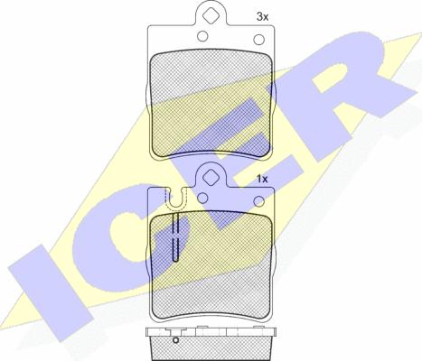 Icer 181312-396 - Тормозные колодки, дисковые, комплект autospares.lv