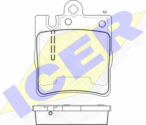 Icer 181312-202 - Тормозные колодки, дисковые, комплект autospares.lv