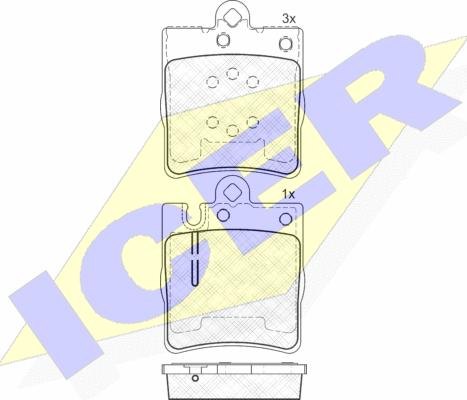 Icer 181312 - Тормозные колодки, дисковые, комплект autospares.lv