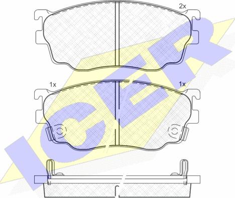 Icer 181334 - Тормозные колодки, дисковые, комплект autospares.lv