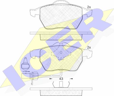 Icer 181331-203 - Тормозные колодки, дисковые, комплект autospares.lv