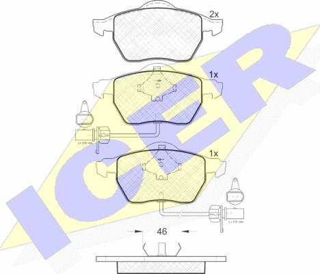 Icer 181331 - Тормозные колодки, дисковые, комплект autospares.lv