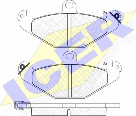 Icer 181379 - Тормозные колодки, дисковые, комплект autospares.lv