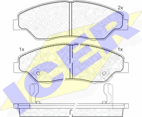 Icer 181370 - Тормозные колодки, дисковые, комплект autospares.lv