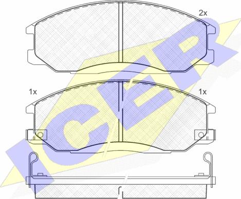 Icer 181372 - Тормозные колодки, дисковые, комплект autospares.lv