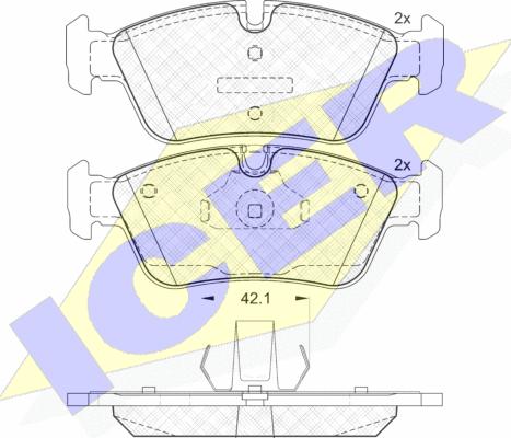 Icer 181295 - Тормозные колодки, дисковые, комплект autospares.lv