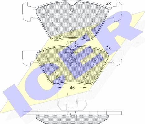 Icer 181259 - Тормозные колодки, дисковые, комплект autospares.lv