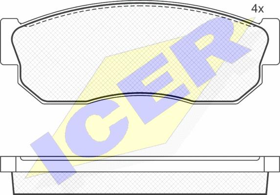 Icer 181252 - Тормозные колодки, дисковые, комплект autospares.lv