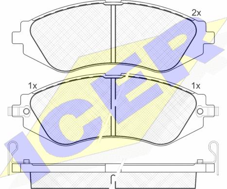 Icer 181263 - Тормозные колодки, дисковые, комплект autospares.lv