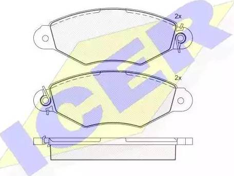 Icer 181204 - Тормозные колодки, дисковые, комплект autospares.lv