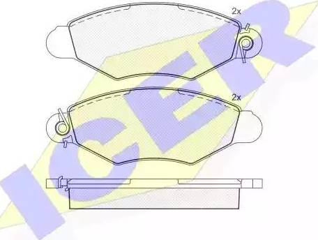 Icer 181217 - Тормозные колодки, дисковые, комплект autospares.lv