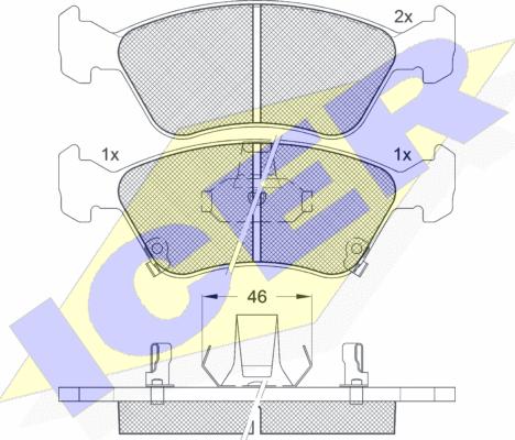 Icer 181235 - Тормозные колодки, дисковые, комплект autospares.lv