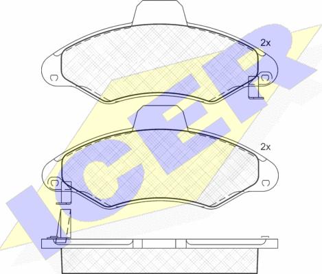 Icer 181229 - Тормозные колодки, дисковые, комплект autospares.lv