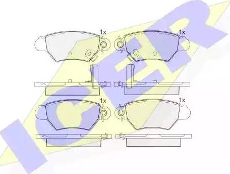 Icer 181271 - Тормозные колодки, дисковые, комплект autospares.lv