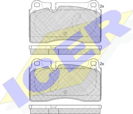 Icer 181791-203 - Тормозные колодки, дисковые, комплект autospares.lv