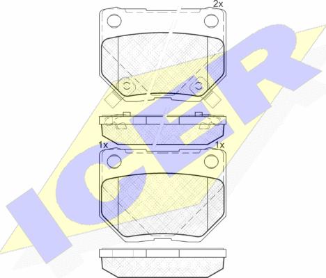 Icer 181749-200 - Тормозные колодки, дисковые, комплект autospares.lv