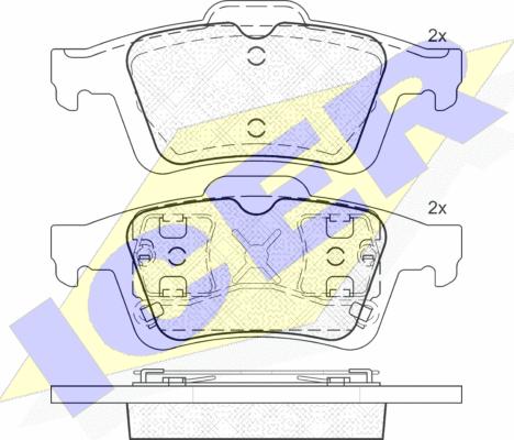 Icer 181743 - Тормозные колодки, дисковые, комплект autospares.lv