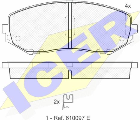 Icer 181747 - Тормозные колодки, дисковые, комплект autospares.lv