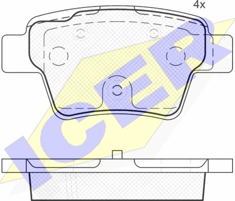 Icer 181765 - Тормозные колодки, дисковые, комплект autospares.lv