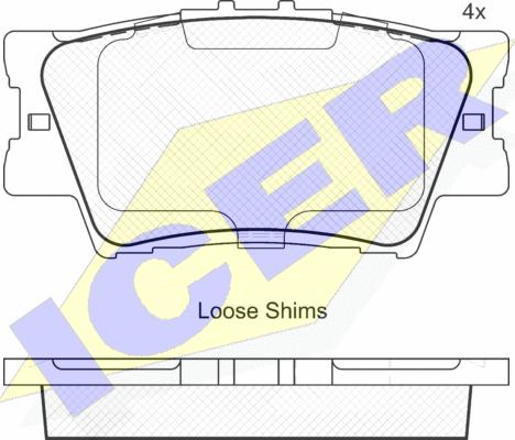 Icer 181761 - Тормозные колодки, дисковые, комплект autospares.lv