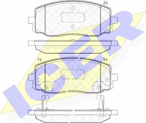 Icer 181709 - Тормозные колодки, дисковые, комплект autospares.lv