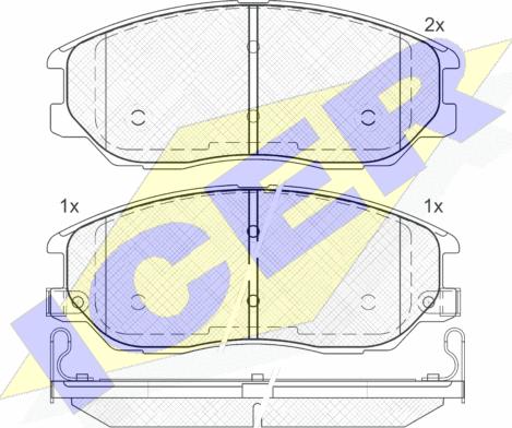 Icer 181714 - Тормозные колодки, дисковые, комплект autospares.lv