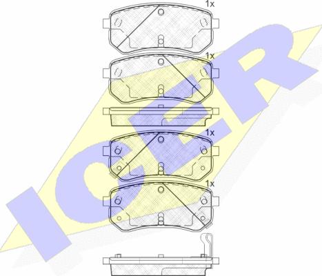 Icer 181710 - Тормозные колодки, дисковые, комплект autospares.lv