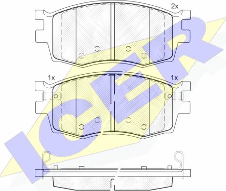 Icer 181711 - Тормозные колодки, дисковые, комплект autospares.lv