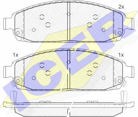 Icer 181713 - Тормозные колодки, дисковые, комплект autospares.lv