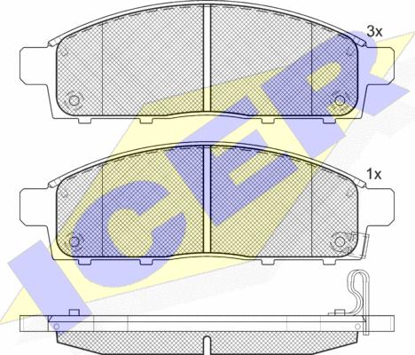 Icer 181784 - Тормозные колодки, дисковые, комплект autospares.lv