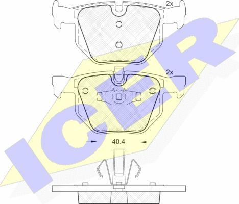 Icer 181739 - Тормозные колодки, дисковые, комплект autospares.lv