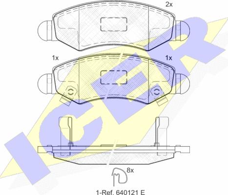 Icer 181731 - Тормозные колодки, дисковые, комплект autospares.lv