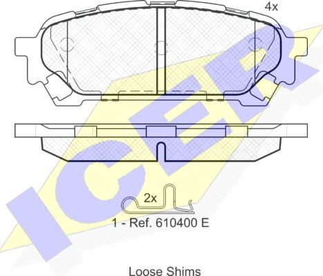 Icer 181737 - Тормозные колодки, дисковые, комплект autospares.lv