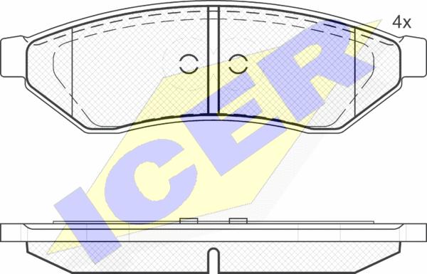 Icer 181726 - Тормозные колодки, дисковые, комплект autospares.lv