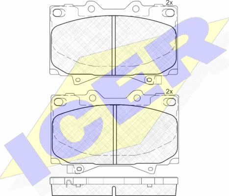 Icer 181723 - Тормозные колодки, дисковые, комплект autospares.lv