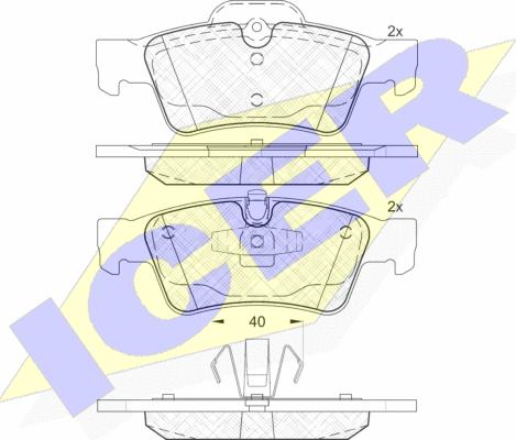 Icer 181770 - Тормозные колодки, дисковые, комплект autospares.lv