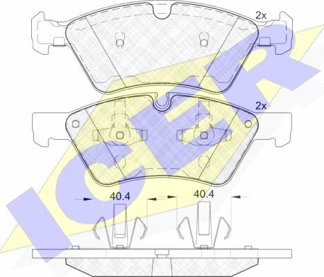 Icer 181771 - Тормозные колодки, дисковые, комплект autospares.lv