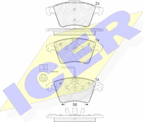 Icer 181778 - Тормозные колодки, дисковые, комплект autospares.lv