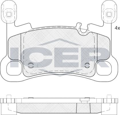 Icer 182458 - Тормозные колодки, дисковые, комплект autospares.lv