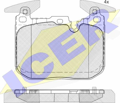 Icer 182093-200 - Тормозные колодки, дисковые, комплект autospares.lv