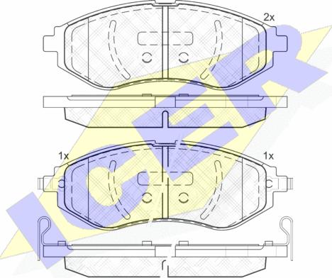 Icer 182040 - Тормозные колодки, дисковые, комплект autospares.lv