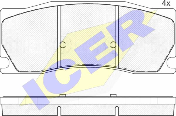 Icer 182016 - Тормозные колодки, дисковые, комплект autospares.lv