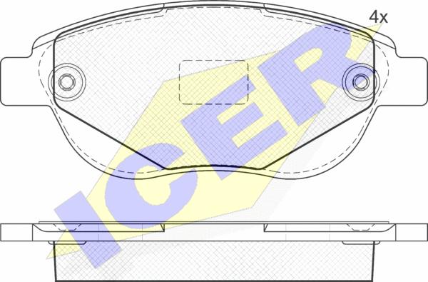 Icer 182011 - Тормозные колодки, дисковые, комплект autospares.lv