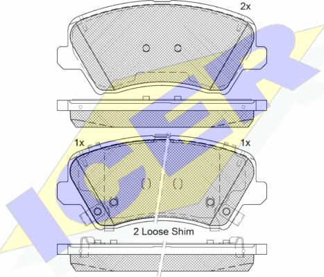 Icer 182029-207 - Тормозные колодки, дисковые, комплект autospares.lv