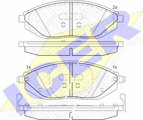 Icer 182023 - Тормозные колодки, дисковые, комплект autospares.lv